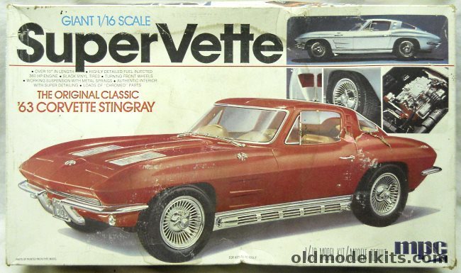 MPC 1/16 1963 Chevrolet Corvette Stingray Split Window Coupe, 1-3056 plastic model kit